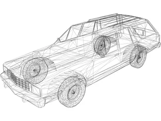 Ford Fairmont Wagon (1979) 3D Model preview