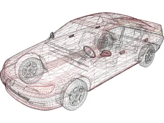 Peugeot 406 3D Model preview