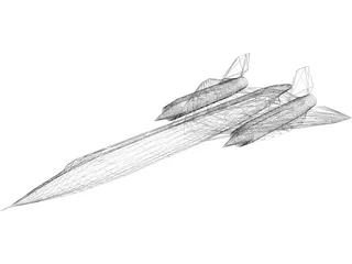 Lockheed SR-71 Blackbird 3D Model preview