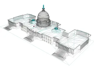 US Capitol Building 3D Model preview