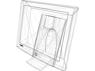 Monitor Computer Flat Screen 3D Model preview