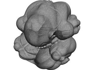 Buddha Pensatore 3D Model preview