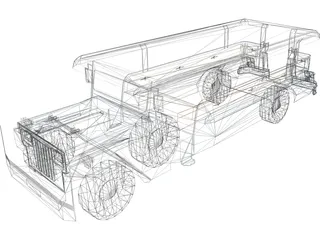 Jeep Catafalque 3D Model preview