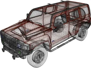 Hummer H3 3D Model preview