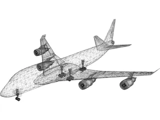 Boeing 747 PIA 3D Model preview