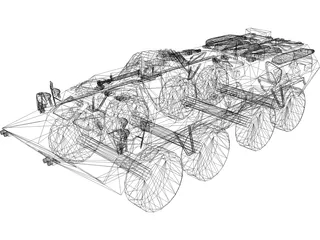 BTR-80 3D Model preview