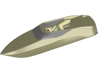 Baja 252 Boss Large Boat 3D Model preview