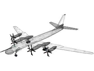 Tupolev Tu-95 Bear 3D Model preview