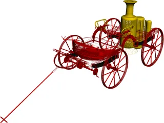 Steam Car 3D Model preview