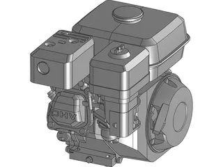Honda GX160 Engine 3D Model preview