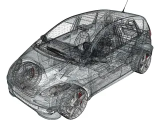 Mercedes-Benz A-Class (2005) 3D Model preview