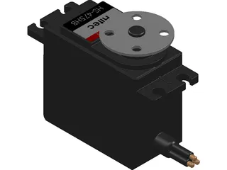 Hitec HS-475HB Servo Motor 3D Model preview