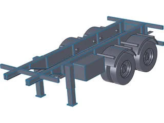 Trailer 20 feet 3D Model preview