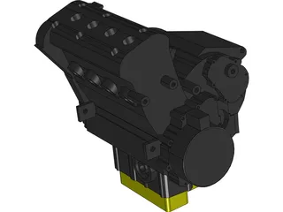 Yamaha R6 Engine (2003) 3D Model preview