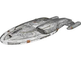 Star Trek Voyager 3D Model preview