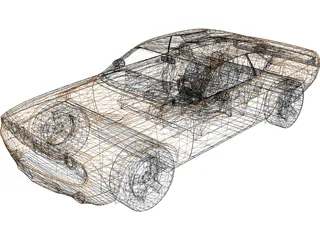 Dodge Challenger RT 3D Model preview
