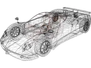 Pagani Zonda 3D Model preview