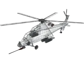 CAIC WZ-10 Gunship 3D Model preview