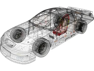 Nascar Stock Car 3D Model preview