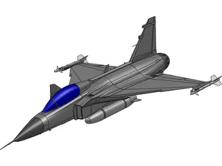 Saab JAS-39 Gripen 3D Model preview