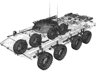 BTR-90 3D Model preview
