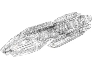 Battlestar Aries 3D Model preview