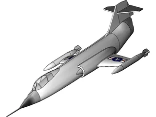 Lockheed F-104 Starfighter 3D Model preview