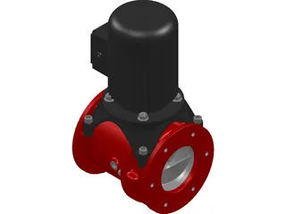 Screw Pump and Motor 3D Model preview