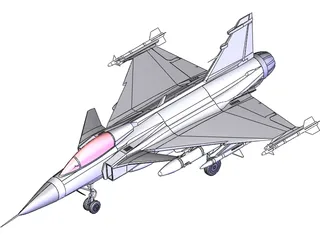Saab Jas-39 Gripen 3D Model preview