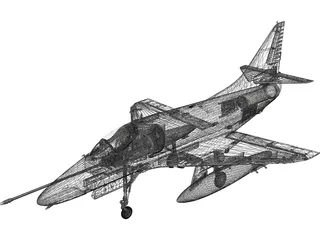 A-4 Skyhawk 3D Model preview