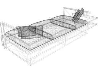 Sling Sofa 3D Model preview
