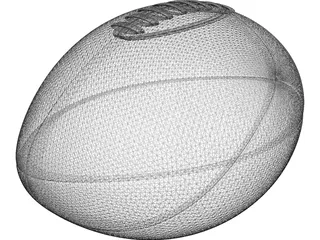 American Football Ball 3D Model preview