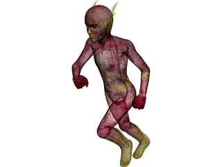 Flash Super Hero 3D Model preview