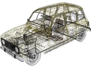 Renault 4 3D Model preview