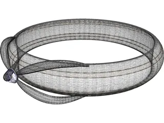 Platinum Engraved Ring 3D Model preview