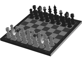 Chess Set 3D Model preview