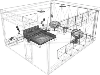 Bedroom 3D Model preview