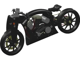Motorcycle Yokohama 3D Model preview