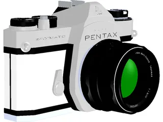 Pentax Spotmatic Camera 3D Model preview