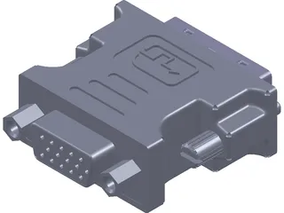 DVI-VGA Adaptor 3D Model preview
