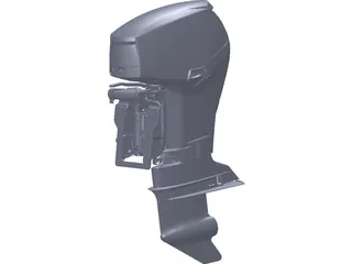 Evinrude E-Tec 40-60 HP Outboard Motor 3D Model preview