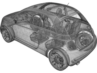 Fiat 500 3D Model preview