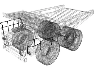 Mine Truck 3D Model preview