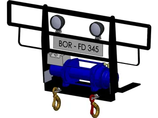 Winch Plate 3D Model preview