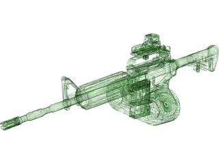 M4A1 3D Model preview