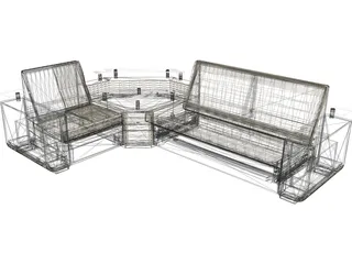 Sofa Liverpool 3D Model preview