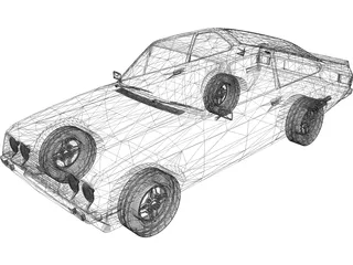Ford Escort MK2 3D Model preview