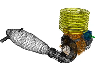 RC Engine 3D Model preview