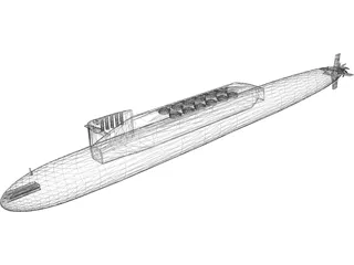 Jin class Missile Submairne 3D Model preview