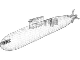Arihant Class Missile Submarine 3D Model preview